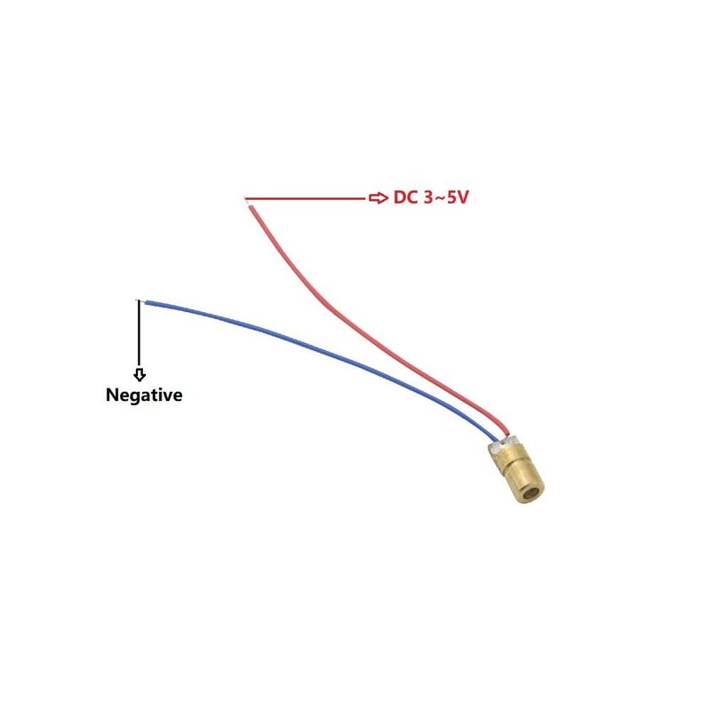 GODIYMODULES 20pcs 3v~5V 650nm 5mW Red Dot Laser Head Red Laser Diode Laser Tube Head Outer Diameter 6mm with Leads - Image 2